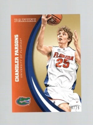 Panini Florida Gators Chandler Parsons #3 2015 oro 25/10 Foto 1 de 2