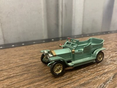 Lesney Matchbox 1907 Rolls Royce Silver Ghost Modelos de antaño Nº 15 verde azulado Foto 1 de 4