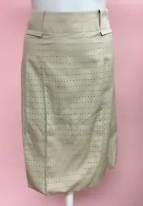 Akris Punto 10 Pretty Cut-Out Dots A-line Cotton Womens Designer Skirt - Picture 1 of 9