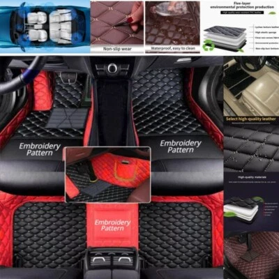 For Lexus Car Floor Mats All Models Custom PU Leather Auto Non-slip Carpets Pads Foto 1 de 4