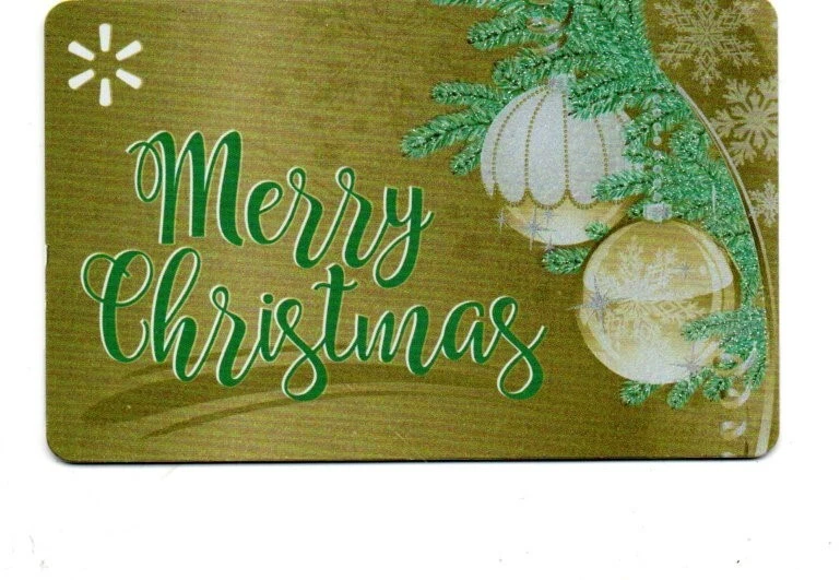 Walmart Feliz Navidad Adornos Oro Tarjeta Regalo Sin Valor $ Coleccionable FD65807 Foto 1 de 1
