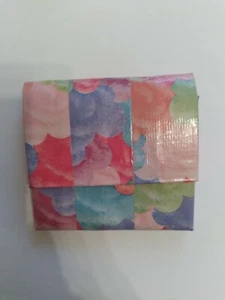 Handmade Duct Tape Accordion Wallet Pink Cotton Candy Pattern - Picture 1 of 4