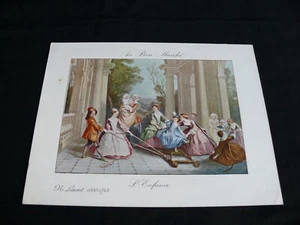 Altes Chrom Au Bon Marché L'Enfance nach N.Lancret 1690-1743 Format 22 x 17 - Bild 1 von 2