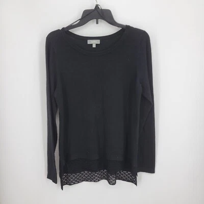 Suéter Neiman Marcus Mujer Mediano Negro Cuello Barco Manga Larga Pullover Foto 1 de 4