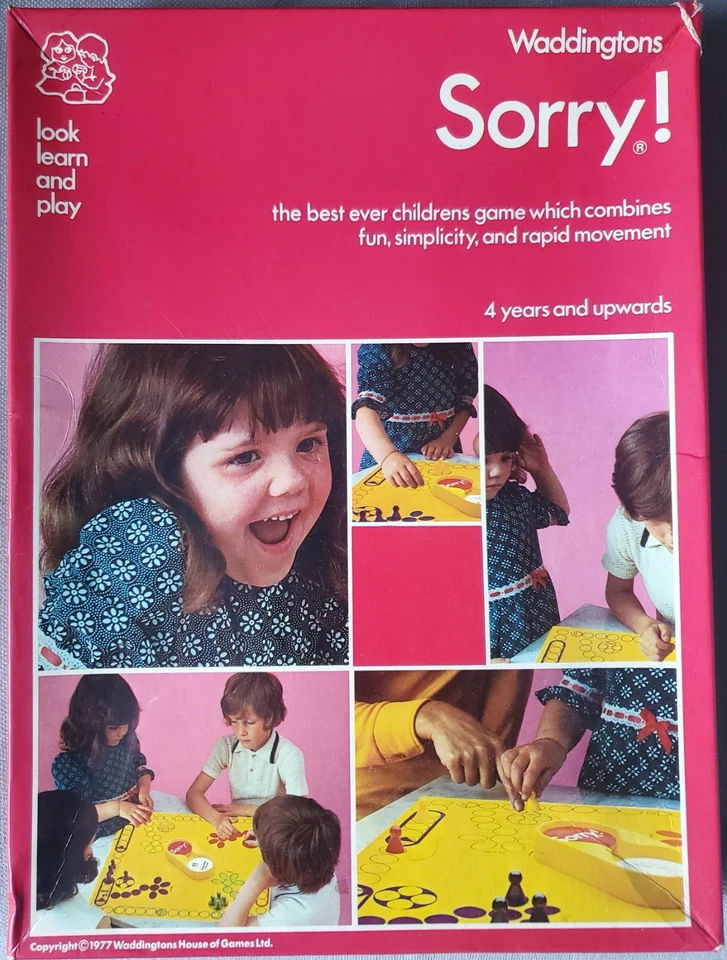 Waddingtons Vintage Board Game Sorry 1973 Complete - Image 1 of 2