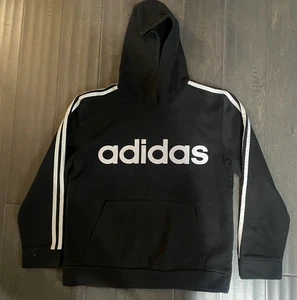 Adidas Hoodie Jugend Jungen schwarz & weiß Größe Large 14/16 - Bild 1 von 4