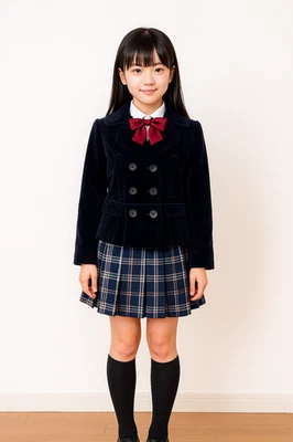 Chaqueta de Terciopelo Kelly Niños Talla 12 Azul Marino Uniforme Diseñador $199 Abrigo Doble Pecho Foto 1 de 4