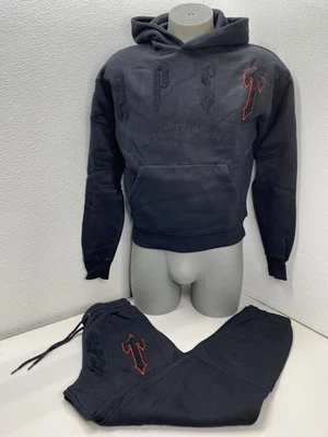 Trapstar Men Tracksuit Black/Red Size XS Irongate Arch Chenille 2.0 Cotton Blend - Image 1 of 4