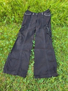 Gothic Cargo Hose, Taschen Schnüre Biker Schwarz Größe 36 - Bild 1 von 2