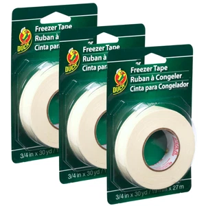 Duck Brand Freezer Sealing  & Labeling Tape: 3/4 in. x 30 yds. (White) [3-pack] - Picture 1 of 3