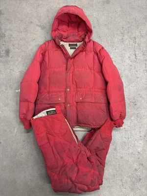 Vintage 1970s Eddie Bauer Down Filled Mountain Parka Jacket & Pants Large - Image 1 of 4
