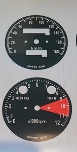 Honda CL360 K CL 360 K CL360 Speedometer Gauge Clock Overlay Decal KMH 1975 - Picture 1 of 1