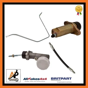 Kupplungsgeber & Slave Zylinder Mit Schlauch Rohre Set Für Land Rover Serie 3 - Picture 1 of 1