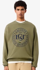 Lacoste Men's Loose Fit Printed Fleece Sweatshirt XXL - Picture 1 of 8