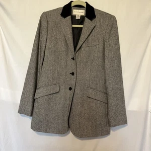 Chaqueta Blazer Larga Ecuestre Mezcla Lana Evan Picone De Colección Para Mujer Talla 4” - Imagen 1 de 8