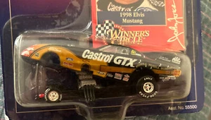 1998 John Force Elvis Ford Mustang Castrol GTX Winners Circle 1/64 Funny Car NIP - Picture 1 of 8