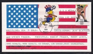 UNITED STATES SCOTT#2084 ON HAND PAINTED 1984 OLYMPIC FIRST DAY COVER - Picture 1 of 1