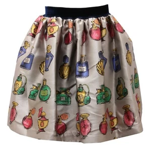 7618AC gonna bimba girl MONNALISA grey multicolor skirt kids - Imagen 1 de 4