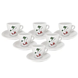 Lorren Home 3 Oz. Porzellan Espresso Set mit 6 Tassen und Untertassen, italienische Stiefel - Bild 1 von 5