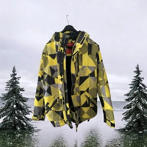 O'Neill Fifty2 Series Snowboard Ski Jacket Regular Fit Size M Yellow Black Gray - Picture 1 of 15