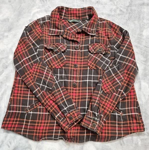 WOOLRICH Women’s Size Large Button Down Flannel Shirt Red Plaid - Picture 1 of 8