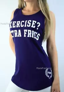 Victoria's Secret PINKES Shirt Training Pommes Rundhalsausschnitt Muskel Racerback Tanktop neu mit Etikett - Bild 1 von 1