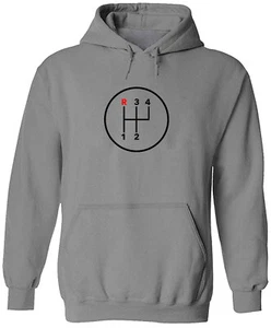 4 Gang manuell Hoodie Pullover Schaltmuster Pulli Sweatshirt Schalthebel - Bild 1 von 12