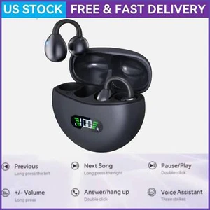 Smart Touch Bluetooth Headset Surround Sound Call HD Comfort Long Battery Life - Picture 1 of 7