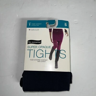 No Nonsense Super Opaque Tights Size Medium S NAVY - Image 1 of 3