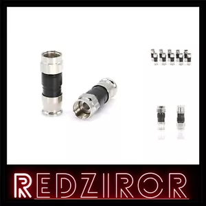 High-Quality RG59 Coaxial Connectors - 10 PCS with F-Type Compression Design - Picture 1 of 10