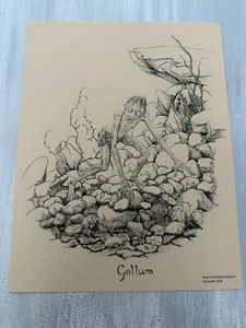 Susan Greenwood Sweeton Print Copyright 1973 Gollum Lord Of The Rings 8.5x11 - Picture 1 of 5