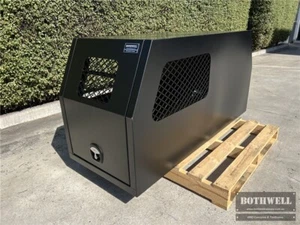 【UTE DOG CAGE!】Black 700 x 1770 x 850 mm Flat Plate Half Half Dog Cage Dog Box - Picture 1 of 13