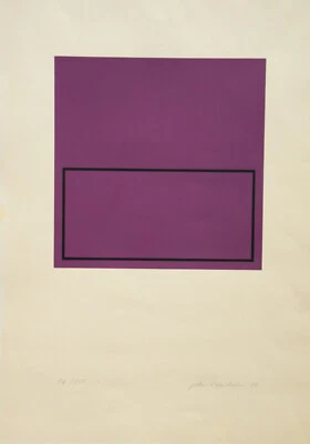 Peter Staechelin 1931-2004 Freiburg / Serigraphie 1980 konstruktiv Quadrat - Bild 1 von 4