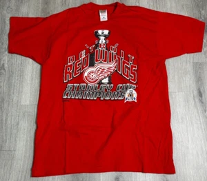 Vintage Red Wings T-Shirt Men's Size XL 1998 NHL Stanley Cup Champions - Picture 1 of 6