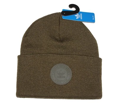 Adidas Originals унисекс высокий курорт манжеты Beanie оливковый один размер новый с Ярлыками - Изображение 1 из 3