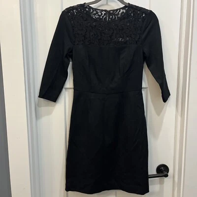 Vestido para mujer Trina Turk negro de encaje manga 3/4 forrado talla desconocida Foto 1 de 4