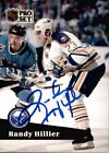 Randy Hillier Singed Autographed 91/92 Pro Set card Buffalo Sabres