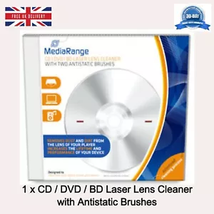 1 x CD/DVD/BLURA Disc Laser Lens Cleaner with Antistatic Brushes CD Jewel Case - Picture 1 of 12