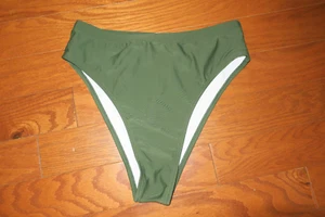 M ❤️ SPORLIKE ❤️ Swim suit CHEEKY BIKINI HIGH BRIEF BRAZILIAN BOTTOMS SOLID - Picture 1 of 4