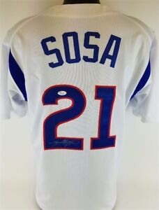 Sammy Sosa Signed Chicago Cubs Custom Jersey (JSA COA) 600 HR Club