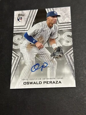 2023 Topps Oswald Peraza Baseball Stars Rookie Auto #BSA-OP - YANKEES -FREE SHIP - Image 1 of 2