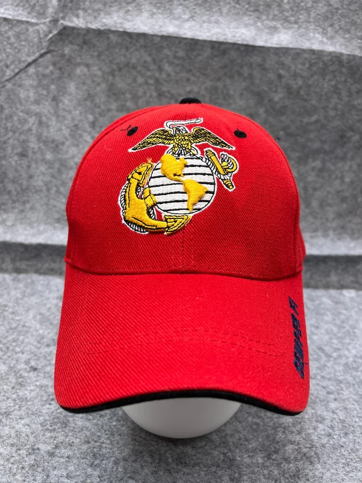 Sombrero Freedom Fighter US Marines Gorra Correa Trasera Adulto Talla Única Rojo Acrílico Lana Foto 1 de 4