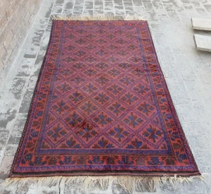 Baloch Rug  6'5"x3'10"  ft Nomadic Afghan Baloch Rug Vintage/oriental wool rug - Picture 1 of 11