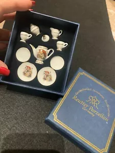 Vintage MJ Hummel Miniature Tea Set By Reutter Porzellan Germany Doll House - Picture 1 of 2
