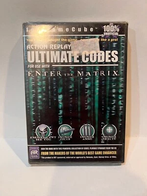 Action Replay Gamecube ULTIMATE CODES for ENTER THE MATRIX Sealed - Image 1 of 2