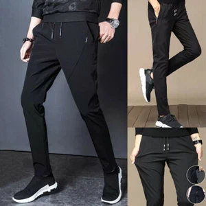Man Casual Lightweight Running Pants Quick Dry Sports Comfort Stretch Sweatpants - Picture 1 of 10