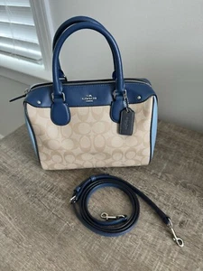 COACH MINI BENNETT SATCHEL IN COLORBLOCK SIGNATURE F57495 - Picture 1 of 9