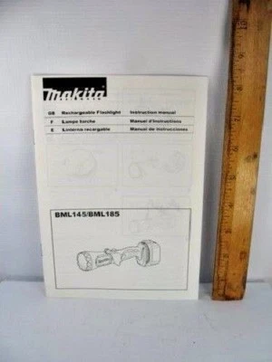 Makita Rechargeable Flashlight Instruction Manual BML145/BML185 - Image 1 of 2