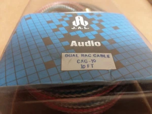 J.A.L. AUDIO SHIELDED CAG-10, 10 FT FOOT 2 DUAL RAC STEREO AUDIO SOUND CABLE - Picture 1 of 2