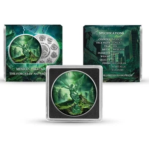 Mexico Libertad 2024 1 Oz Silber 999 Forces of Nature Earth BU mit Kapsel OVP - Bild 1 von 4